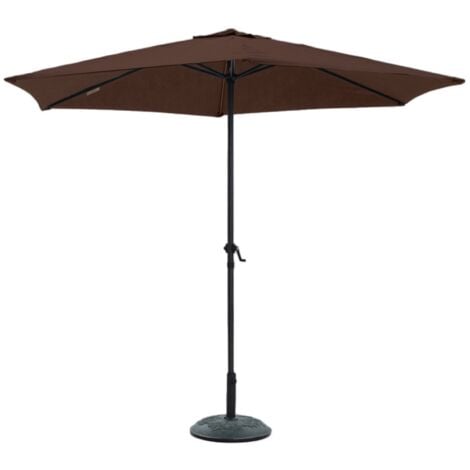 MAURY'S OMBRELLONE DA GIARDINO TONDO 3X3 MT 240 H COLOR MOKA SPESSORE TUBO 38 MM