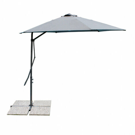 Ombrellone da Giardino Zenith Decentrato Ø3 m in Acciaio Grigio