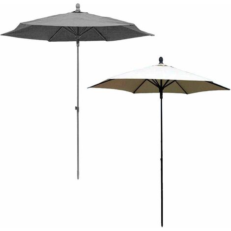 Ombrellone da mare spiaggia bagnino 270cm per giardino terrazzo balcone grande antivento - colorigenerali: BEIGE