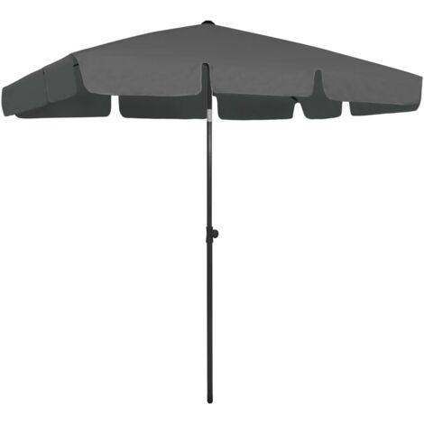 Ombrellone da Spiaggia Antracite 200x125 cm