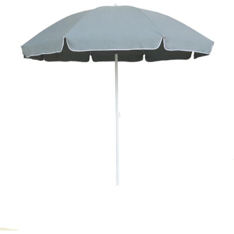 ombrellone da spiaggia rotondo eurogarden in cotone grigio 240x240 cm