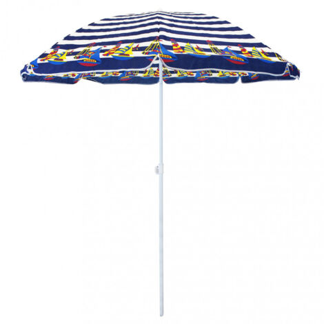 Ombrellone da spiaggia tondo 180 cm con palo in acciaio e telo in TNT Tour Of The Ship