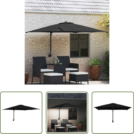 Ombrellone da terrazza -  Ombrello da giardino Nero 248,5 x 247,5 x 160 cm