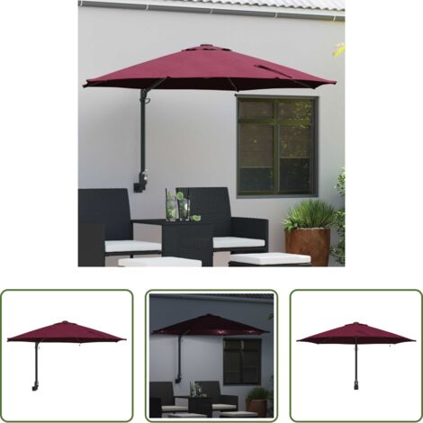 Ombrellone da terrazza -  Ombrello da giardino Rosso Bordeaux 248 x 248 x 148 cm