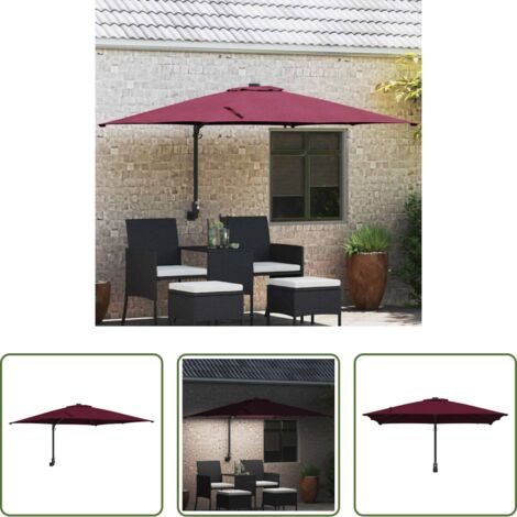 Ombrellone da terrazza -  Ombrello da giardino Rosso Bordeaux 248,5 x 247,5 x 160 cm