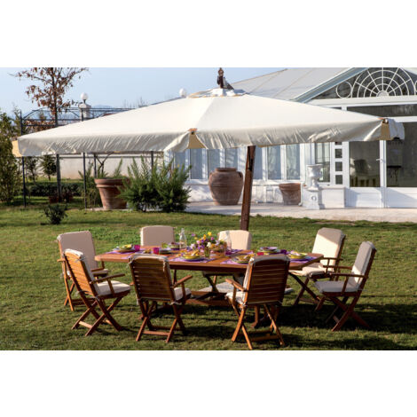 OMBRELLONE DECENT LEGNO PALO 75 ASTER 300X300CM