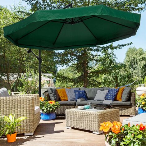 Mendler - Ombrellone Parasole Decentrato Hwc-a96 3x4m Alluminio Con