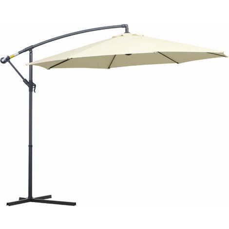 Ombrellone Decentrato da Giardino in Alluminio 3M con Protezione UV Beige