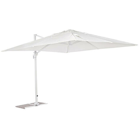 manieri Ombrellone Decentrato da Giardino in Alluminio 3x4m Moka