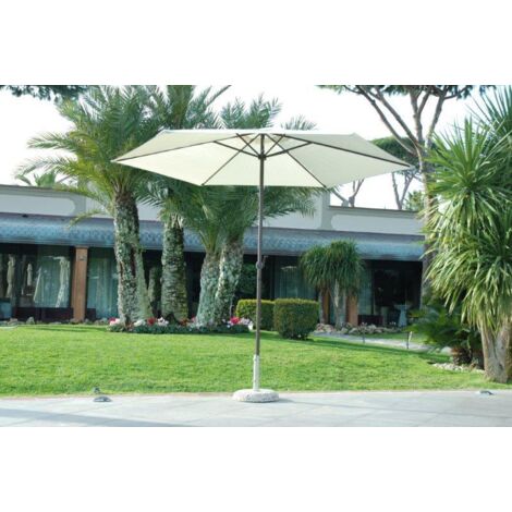 Ombrellone diam.3 m alluminio palo centrale mod. Garden colore ecru