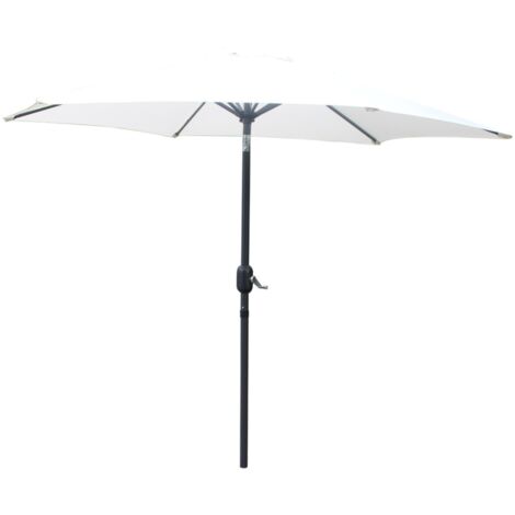 Ombrellone  ecru dritto rotondo 2,5 x 2,5 m COME