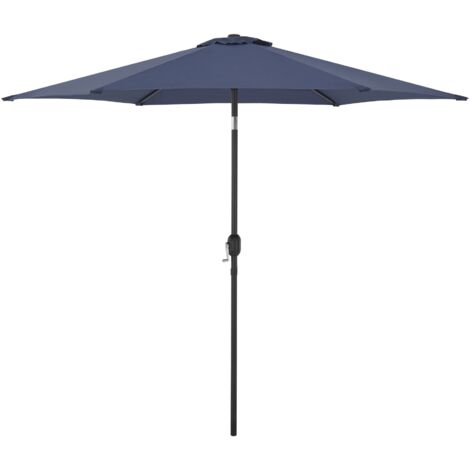 Ombrellone esagonale in poliestere 270 x 235 blu navy 030008044