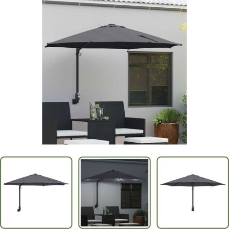 Ombrellone esterno -  Ombrello da giardino Antracite 248 x 248 x 148 cm
