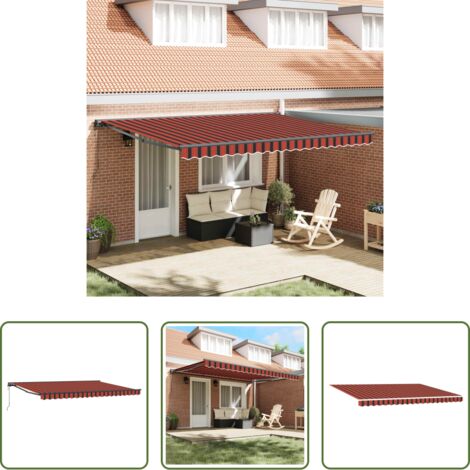 Ombrellone esterno -  Struttura della tenda Arancione e Nero 450 × 300 cm