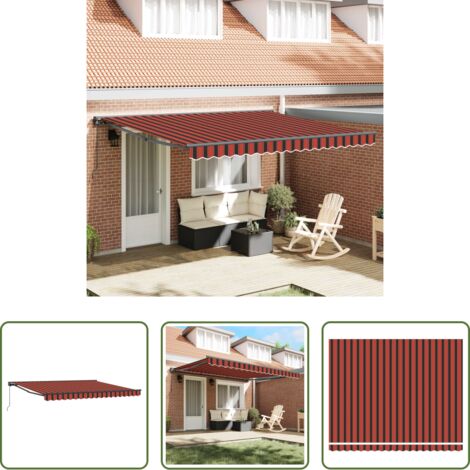 Ombrellone estivo -  Struttura della tenda Arancione e Nero 400 × 300 cm