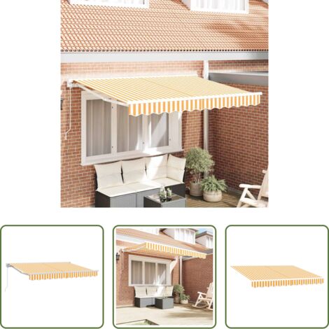 Ombrellone estivo -  Struttura della tenda Giallo e Bianco 300 x 200 cm