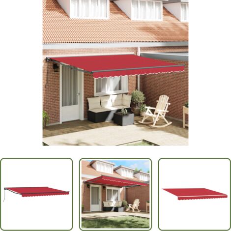 Ombrellone estivo -  Struttura della tenda Rosso 400 × 300 cm
