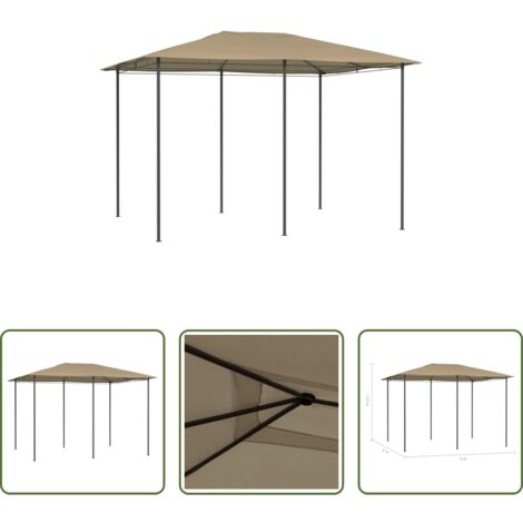 Ombrellone - Gazebo 3x4x2,6 m Grigio Talpa 160 g/m²