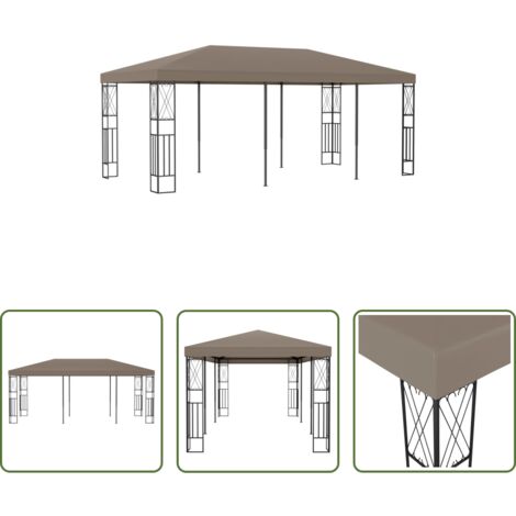 Ombrellone -  Gazebo 6x3 m Grigio Talpa in Tessuto