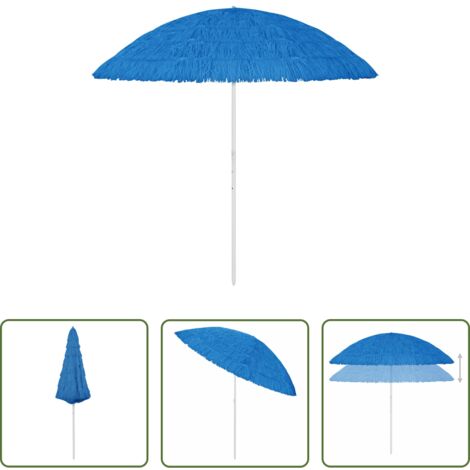 Ombrellone hawaii -  Ombrellone da Spiaggia Hawaii Blu 300 cm