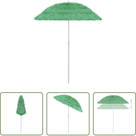 Ombrellone hawaii -  Ombrellone da Spiaggia Hawaii Verde 180 cm