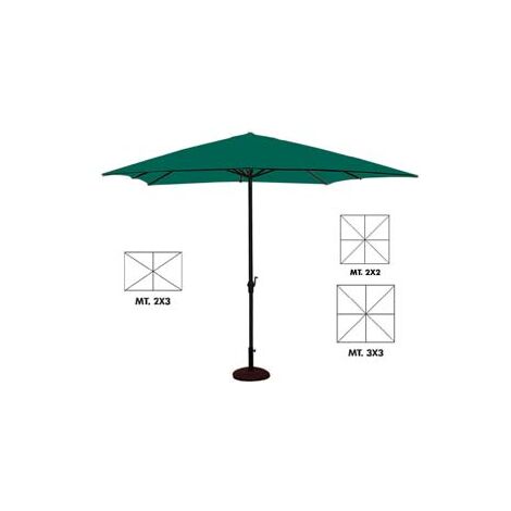 OMBRELLONE IN METALLO CON MANOVELLA  cm.200x200 palo ø mm.38 a 6 stecche    VETTE