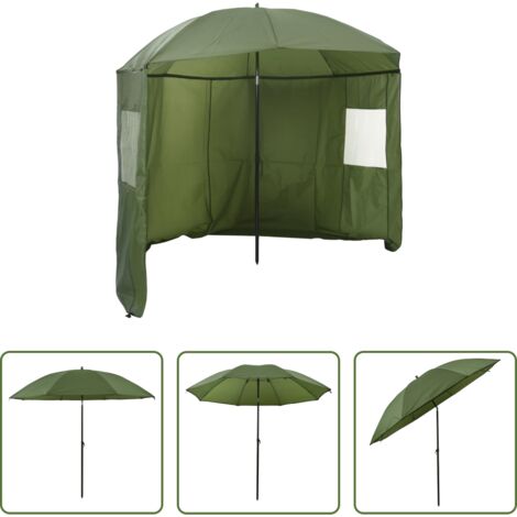 Ombrellone inclinabile -  Ombrellone da Pesca Giallo militare 220 x 193 cm