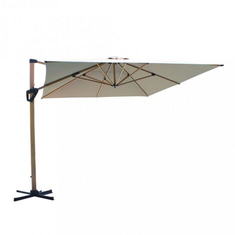 OMBRELLONE MENDEL MARRONE EFFETTO LEGNOPALO LATERALE 3X4 TAUPE