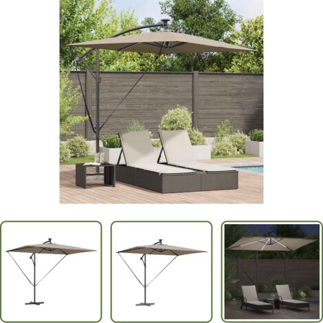 Ombrellone moderno -  Ombrellone Talpa 294 x 200 x 270 cm Poliestere e Alluminio