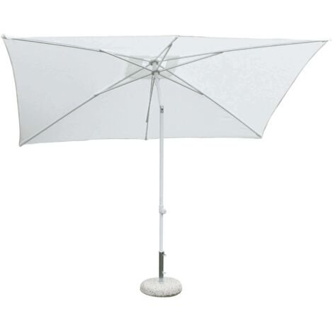 OMBRELLONE NICE 2X3 BIANCO 180GR STRUTTURA ALLUMINIO BIANCO CON SNODO