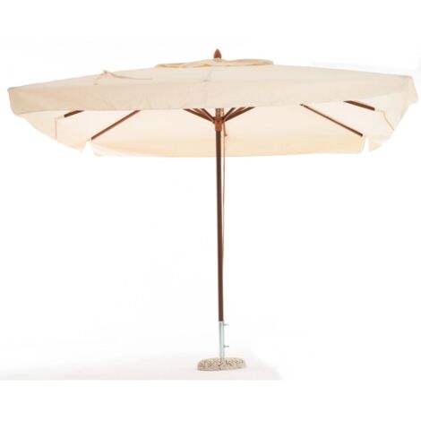 Ombrellone oasis 3x4 mt da giardino palo centrale telo idrorepellente ecru