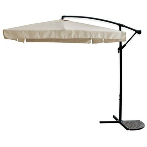 Ombrellone Of Lateral Brace By Giardino 3x3mt Protection Sole Beige With Base 223216