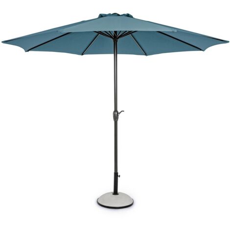 Ombrellone palo centrale "Kalife" in alluminio verniciato a polvere per giardino e balcone Ø 270 cm -Grigio Scuro