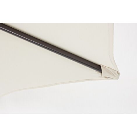 Ombrellone palo centrale "Kalife" in alluminio verniciato a polvere per giardino e balcone Ø 300 cm -Ecru'
