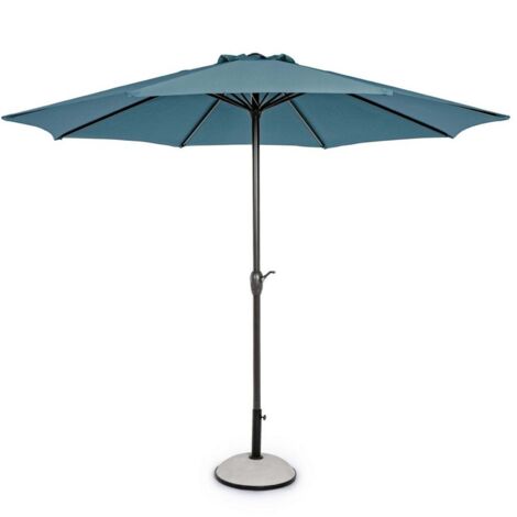 Ombrellone palo centrale "Kalife" in alluminio verniciato a polvere per giardino e balcone Ø 300 cm -Grigio Scuro