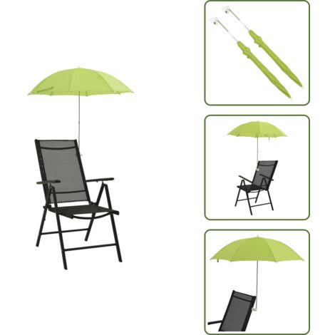 Ombrellone per campeggio - vidaXL Ombrelloni per Sedie da Campeggio 2 pz Verdi 105 cm -
