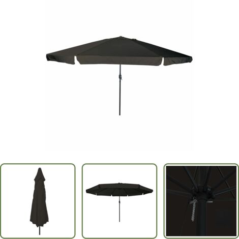 Ombrellone pieghevole -  Ombrello da giardino Nero 394 x 394 x 248 cm