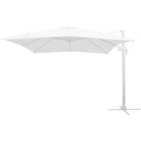OMBRELLONE PITAGORA CON LUCE LED 3 X 4 CON STRUTTURA E TELO BIANCO