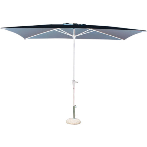 OMBRELLONE POLY ECO RETTANGOLARE 2 X 3 MT CON TELO GRIGIO