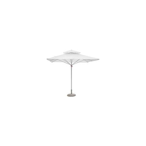 Ombrellone Professionale Bar Ristorante 4 x 4 Mt Palo Centrale Alluminio Bianco