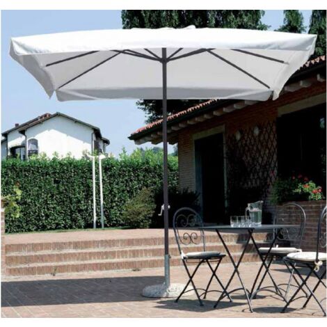 Ombrellone quadrato con palo centrale in alluminio 3 x 2 m antracite - Sardegna