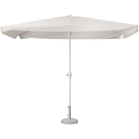 Ombrellone quadrato con palo centrale in alluminio 3 x 2 m bianco - Sardegna