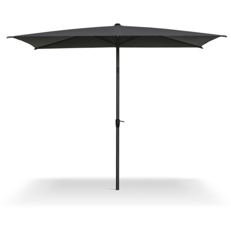 Ombrellone Quadrato per Balconi e Veranda Orientabile con Snodo 2x3 Metri Grigio