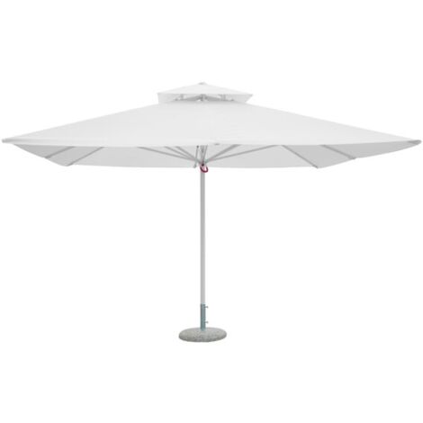 Ombrellone quadrato push-up MOIA 4x4 mt. fusto bianco telescopico
