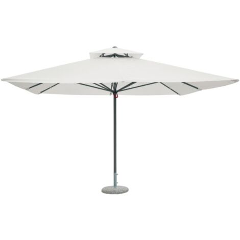 Ombrellone quadrato Push-Up MOIA da 4x4 mt con fusto grigio telescopico