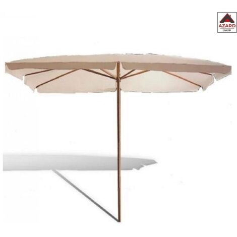 Ombrellone quadro in legno mt.3x3 palo mm 48 per arredo giardino e bordo piscina - Salone