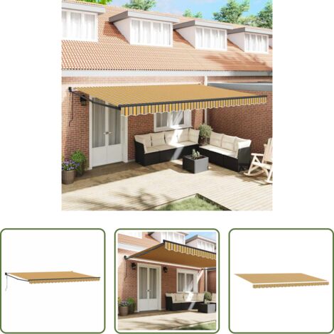 Ombrellone retrattile -  Tenda da Sole Multicolore 500 x 300 x 165 cm