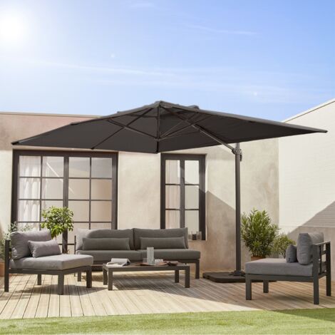 Ombrellone rettangolare, 3x4m + base