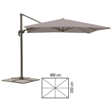 AUTRES Ombrellone deluxe rett. tortora 3x4 mt - biacchi ettore