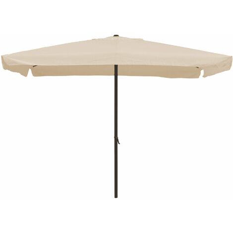 Ombrellone Rettangolare da Giardino 2x3 m Palo Ø48 mm Struttura in Acciaio Esterno Écru